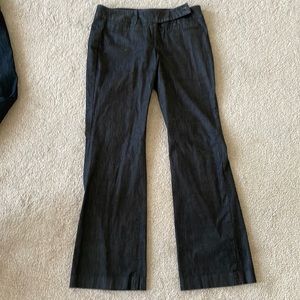 Dark gray trousers
